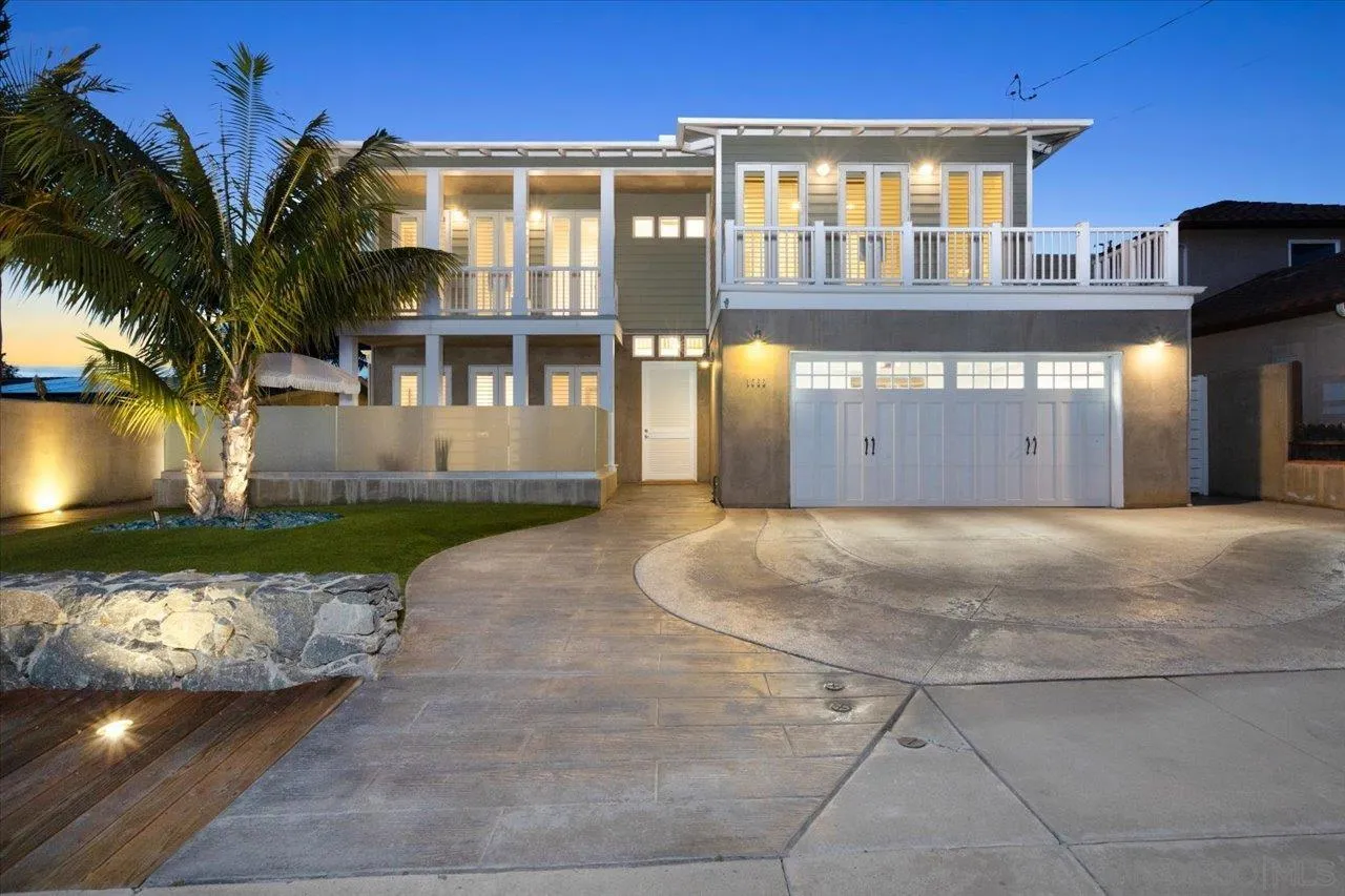 1066 Melba Road Encinitas, CA 92024 - Photo 2 of 54 a front view of a house with a yard and garage
