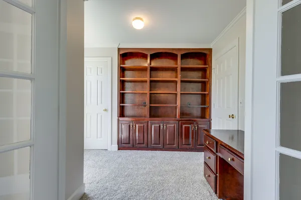 a kitchen that has a cabinets and a stove