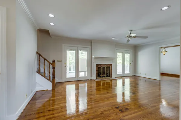 an empty room with a window