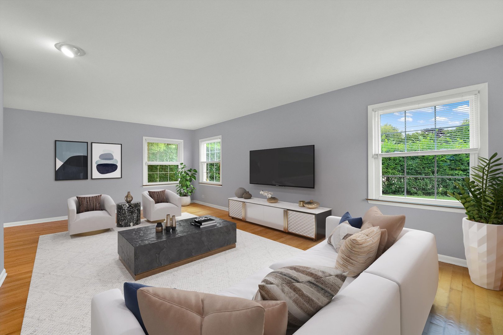 8950 East Prairie Road Evanston, IL 60203 - Photo 11 of 25 a living room with furniture and a flat screen tv