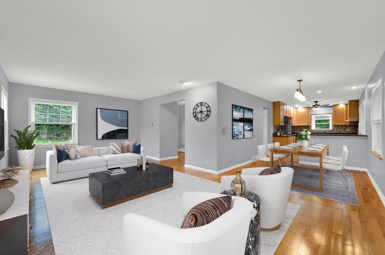 8950 East Prairie Road Evanston, IL 60203 - Photo 12 of 25 a living room with furniture and a large window