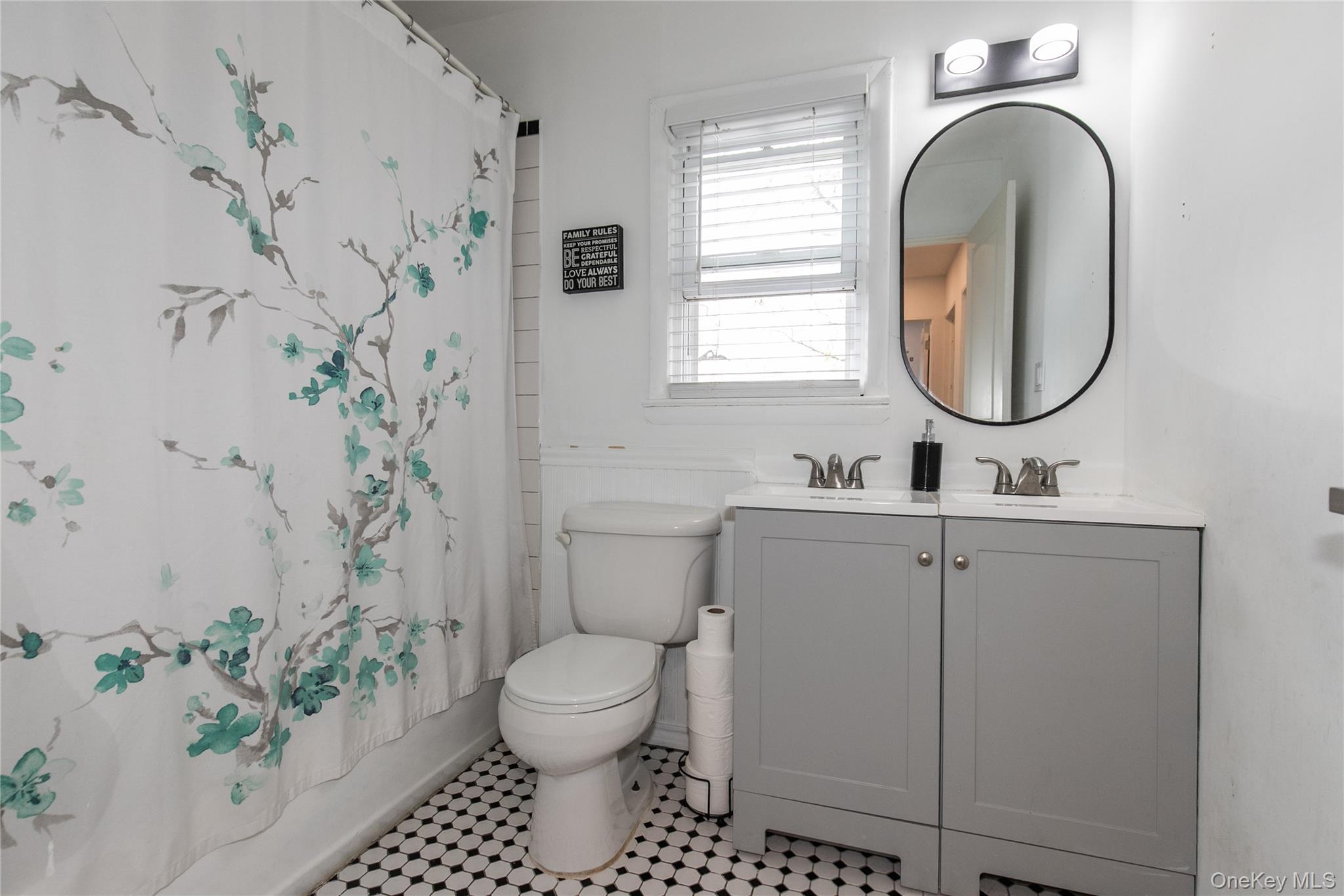 34 Avondale Street Valley Stream, NY 11581 - Photo 10 of 20 a bathroom with a sink toilet and a mirror