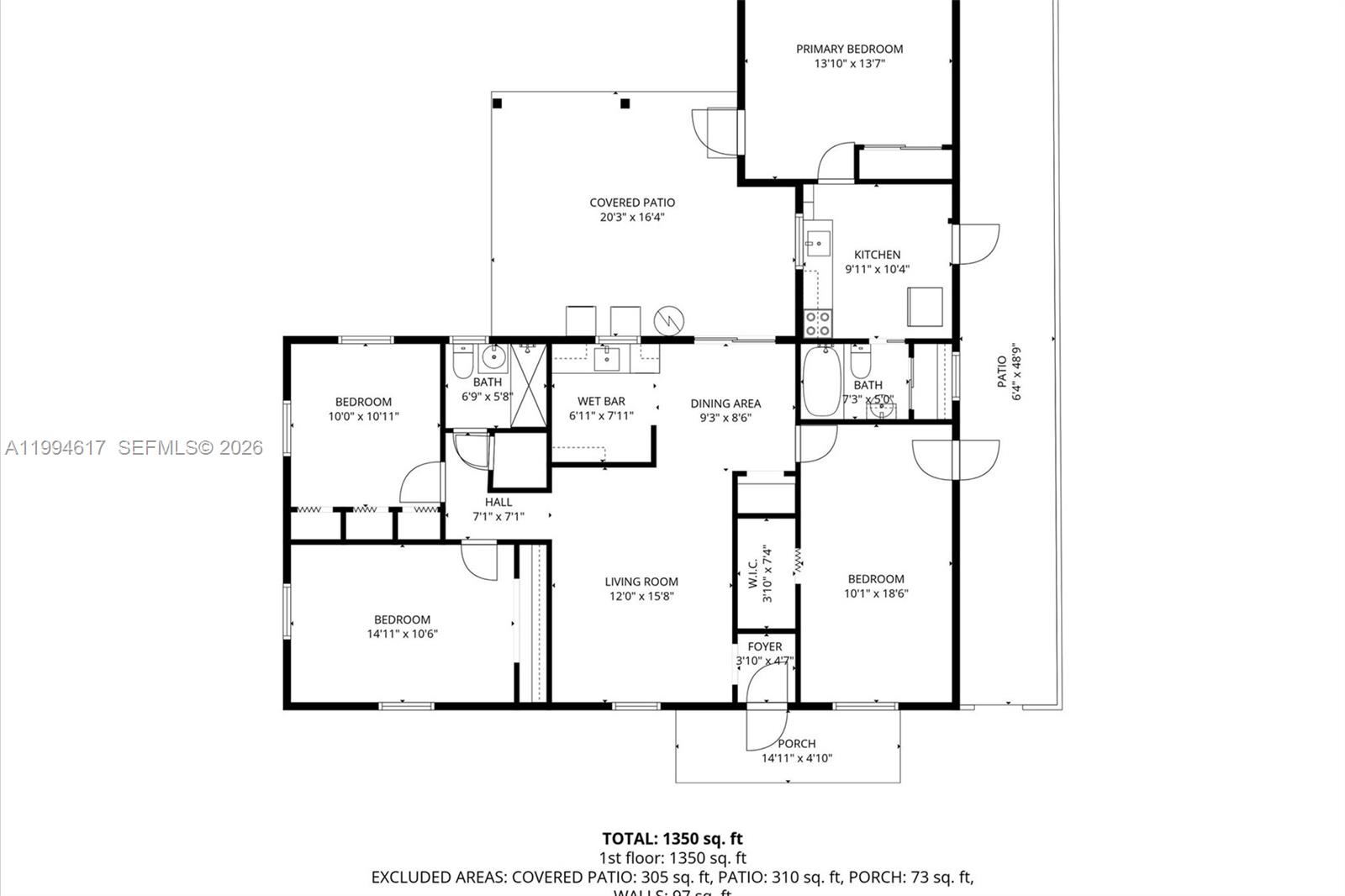 6810 Southwest 1st Street Miami, FL 33144 - Photo 17 of 17 a picture of floor plan