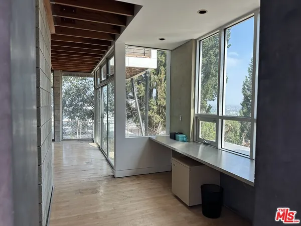 a room with window