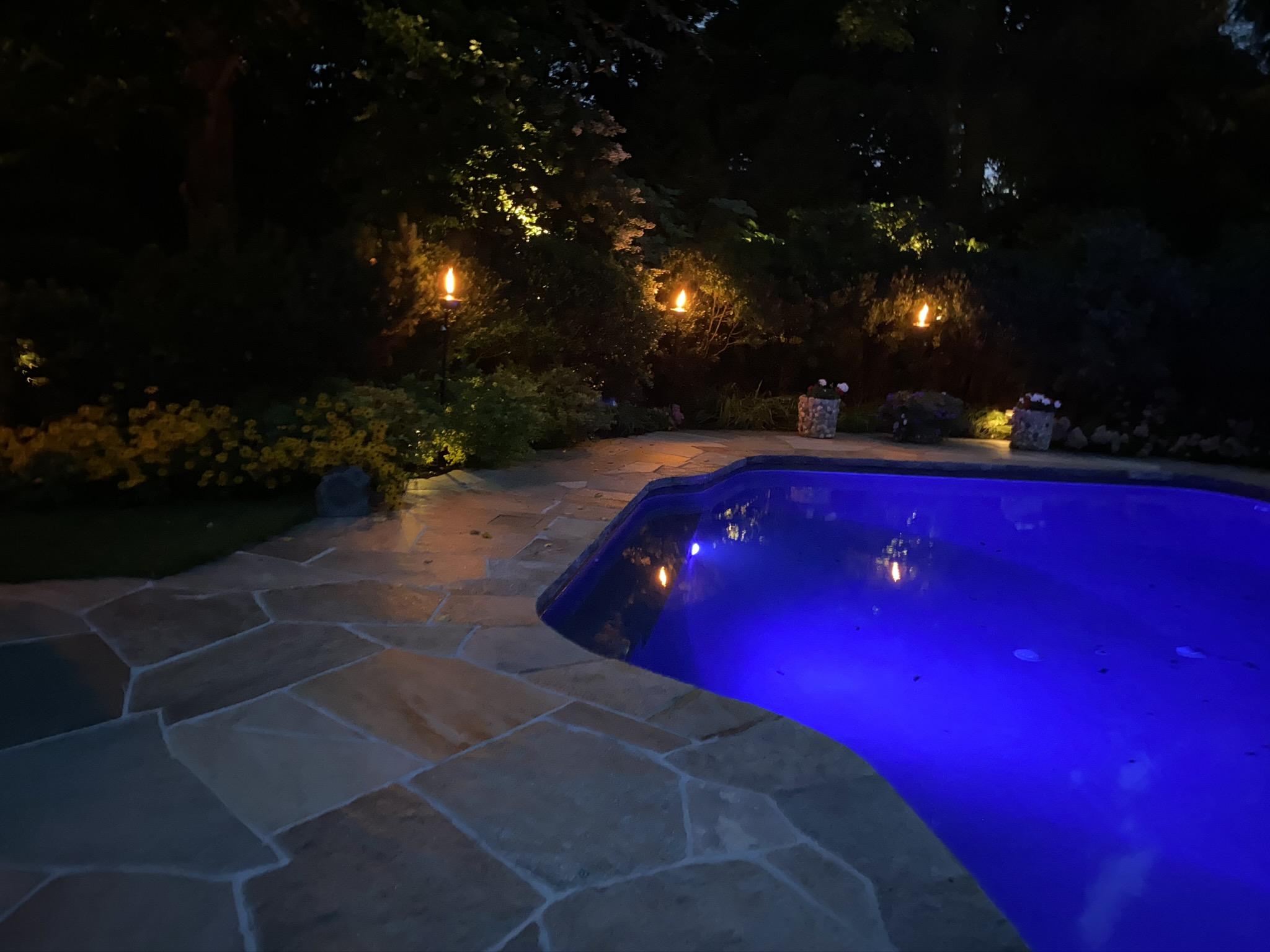 366 Smith Ridge Road New Canaan, CT 06840 - Photo 60 of 64 Pool and Terrace at Night