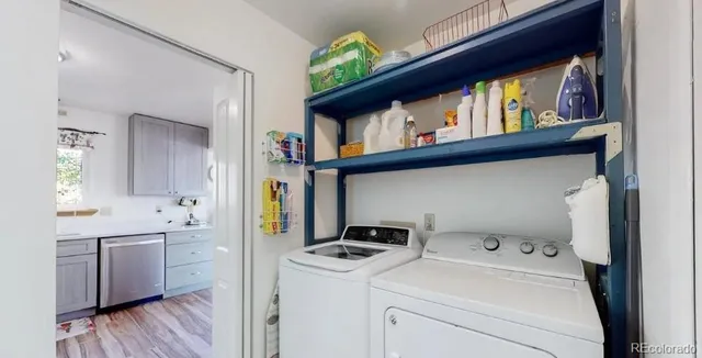 a view of washer and dryer