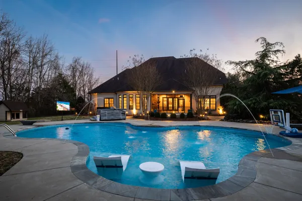 a view of outdoor space with seating area