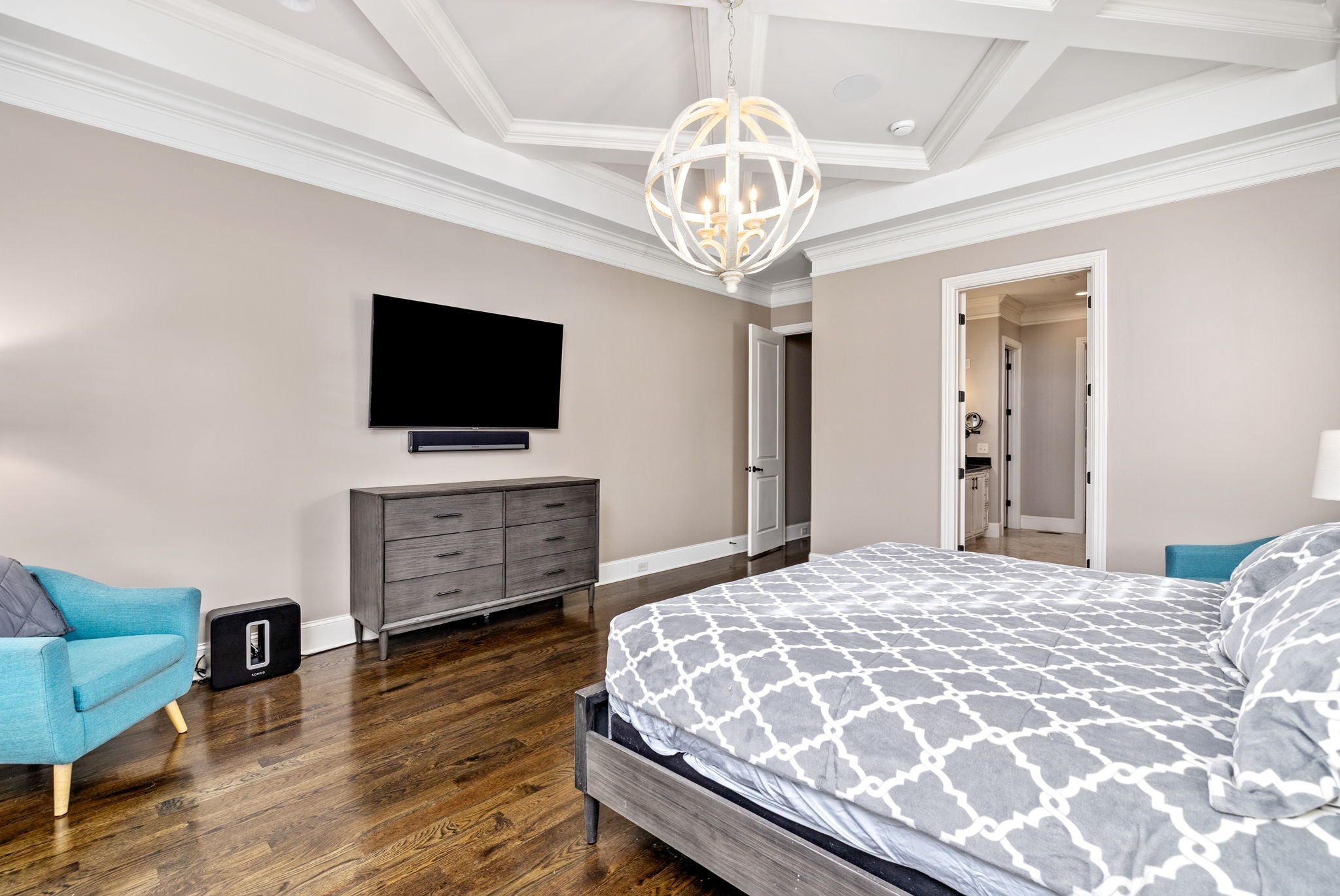 400 Ernest Rice Lane Franklin, TN 37069 - Photo 42 of 62 a bedroom with a bed and flat screen tv