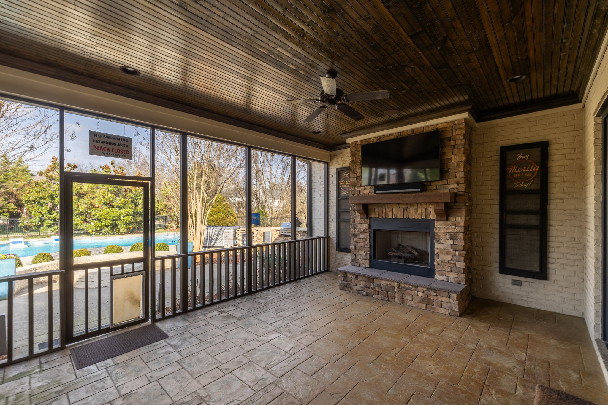 400 Ernest Rice Lane Franklin, TN 37069 - Photo 53 of 62 a view of an empty room with a fireplace and a window