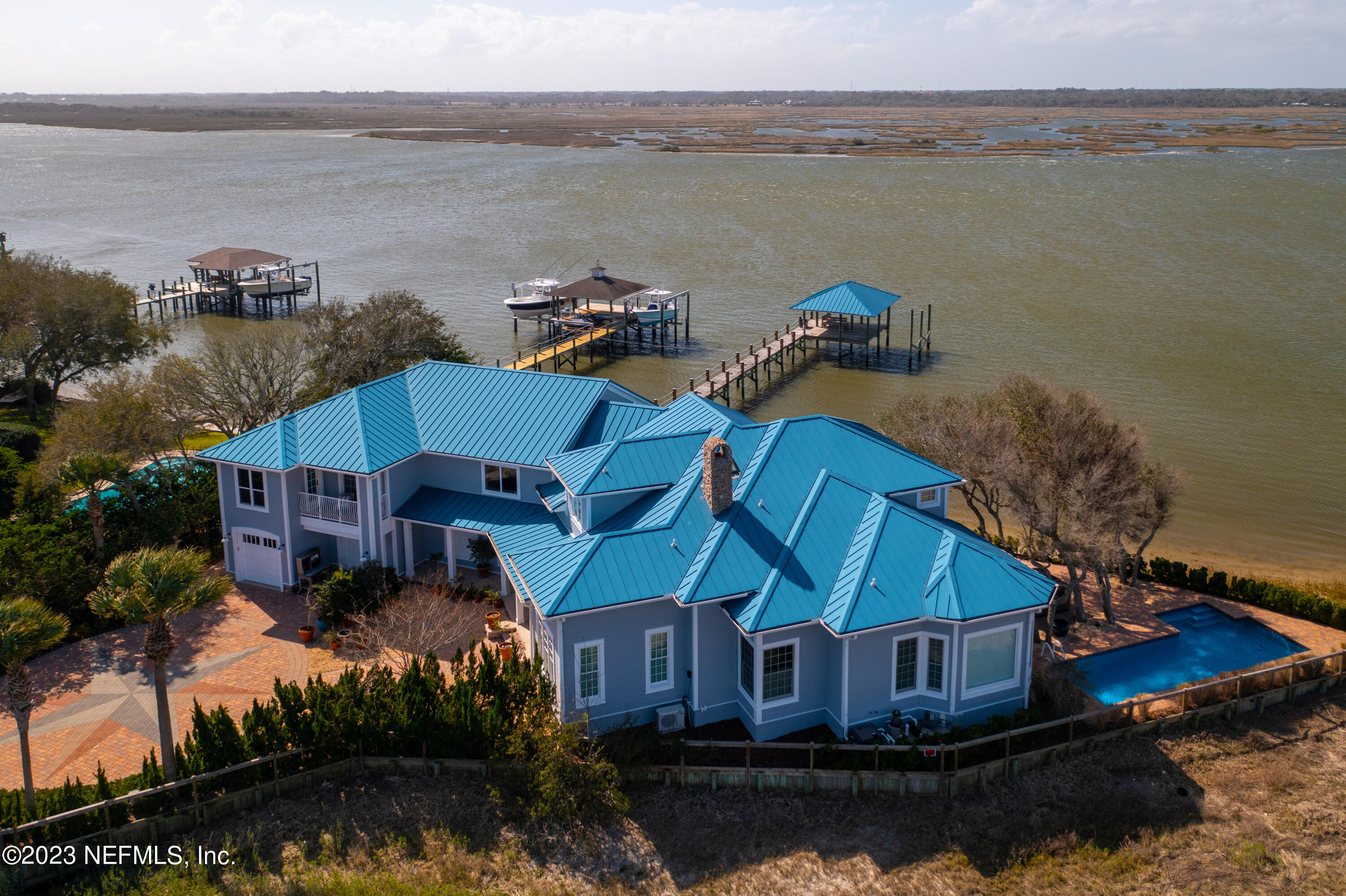 500 North Point Road St. Augustine, FL 32084 - Photo 84 of 102 a view of a house with lake view and a ocean view