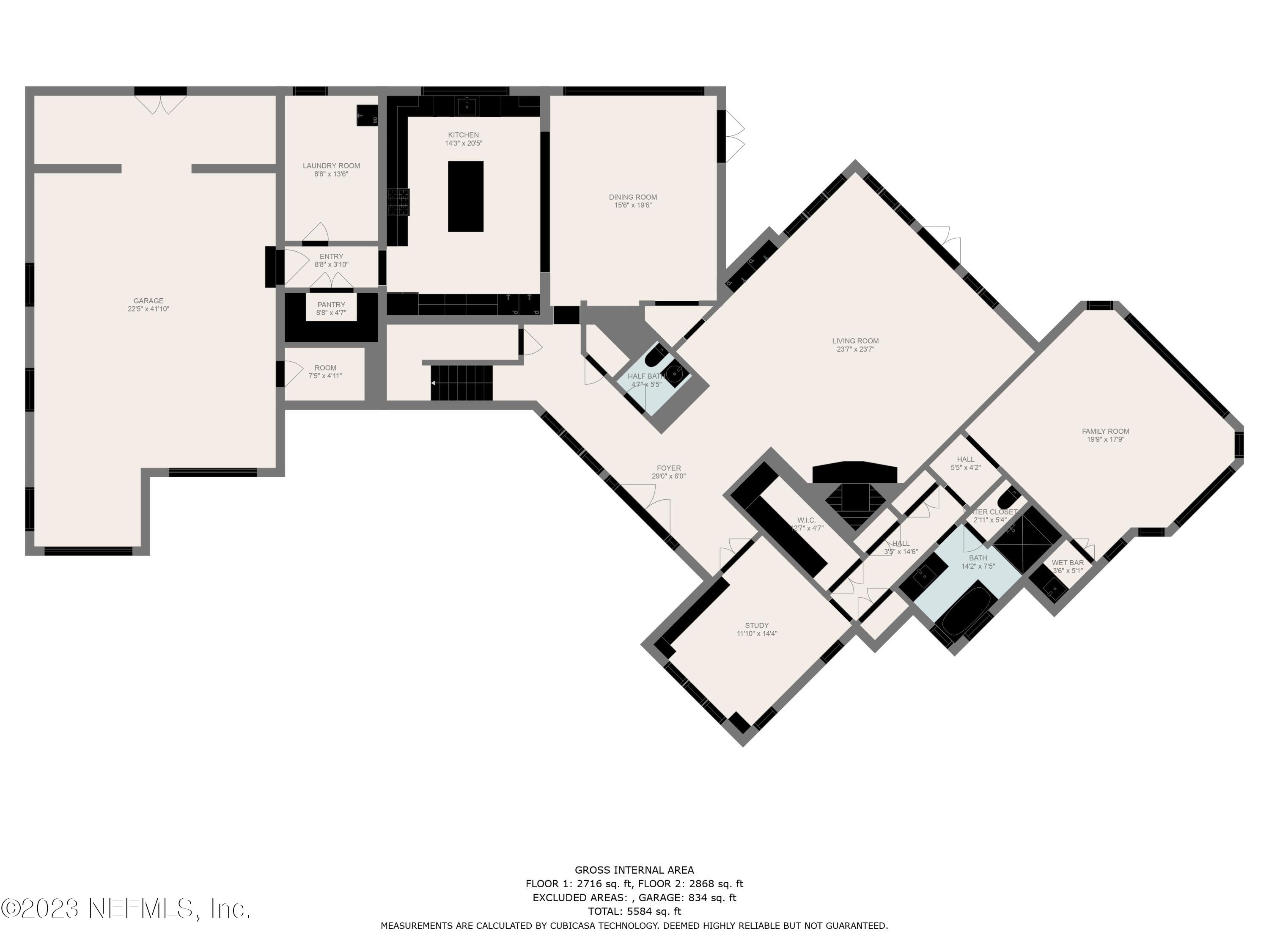 500 North Point Road St. Augustine, FL 32084 - Photo 95 of 102 1st_floor_dimensions_500_north_point_rd_