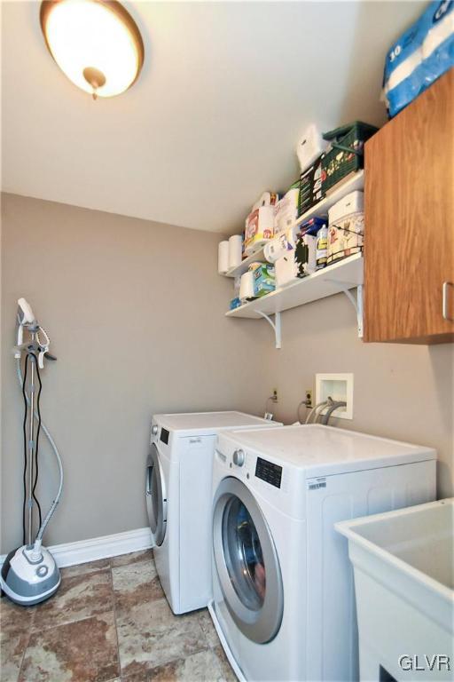 215 Klein Road Bath, PA 18014 - Photo 29 of 44 a view of a storage and utility room with a washer dryer