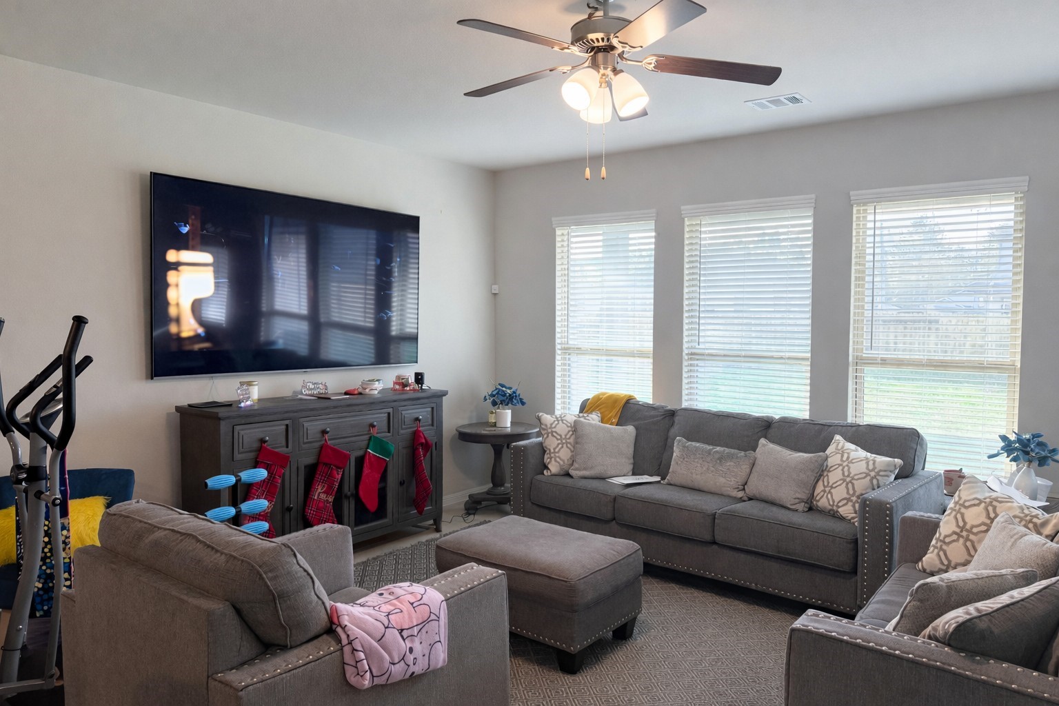 26016 Babe Ruth Drive Splendora, TX 77372 - Photo 5 of 11 a living room with furniture and a flat screen tv