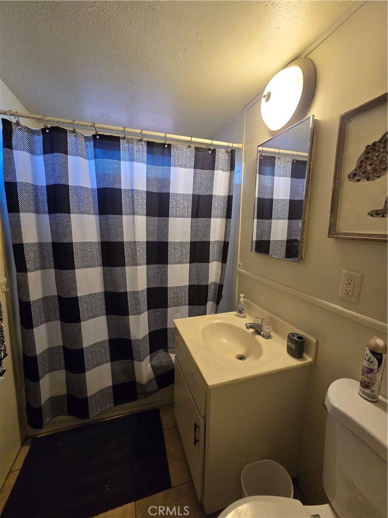 312 Riverside Avenue Big Bear City, CA 92386 - Photo 16 of 22 a bathroom with a sink a toilet a mirror and shower