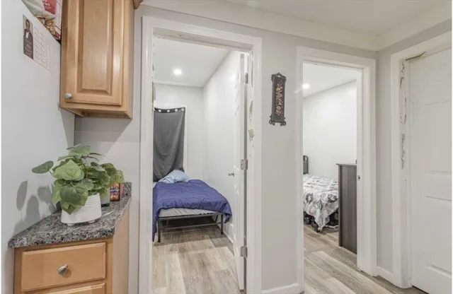 view of living room with wooden floor