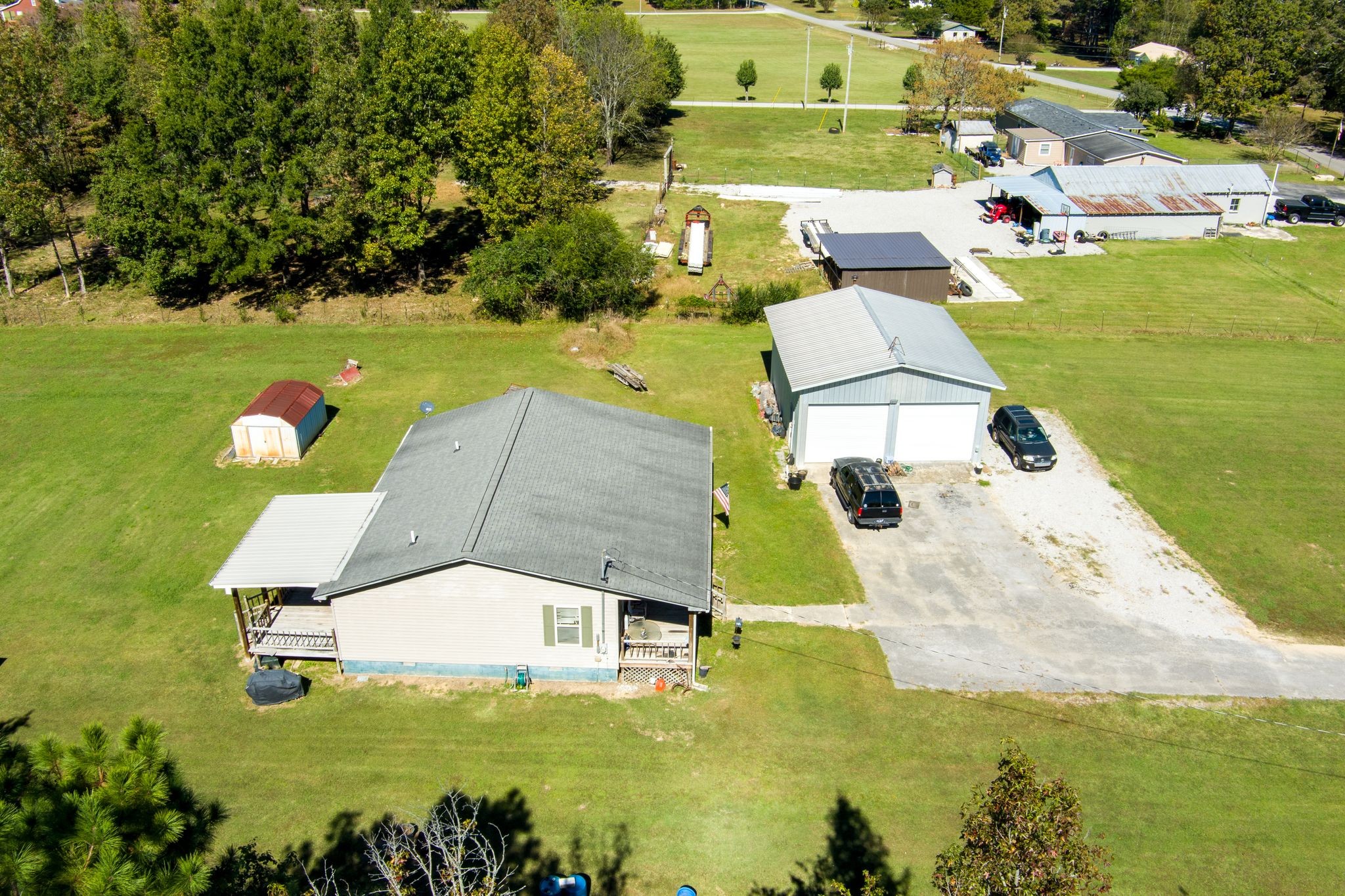 667 Maple Bend Road Winchester, TN 37398 - Photo 30 of 33 an aerial view of a house with a swimming pool