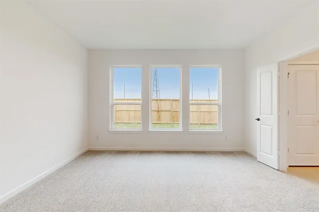 an empty room with a window
