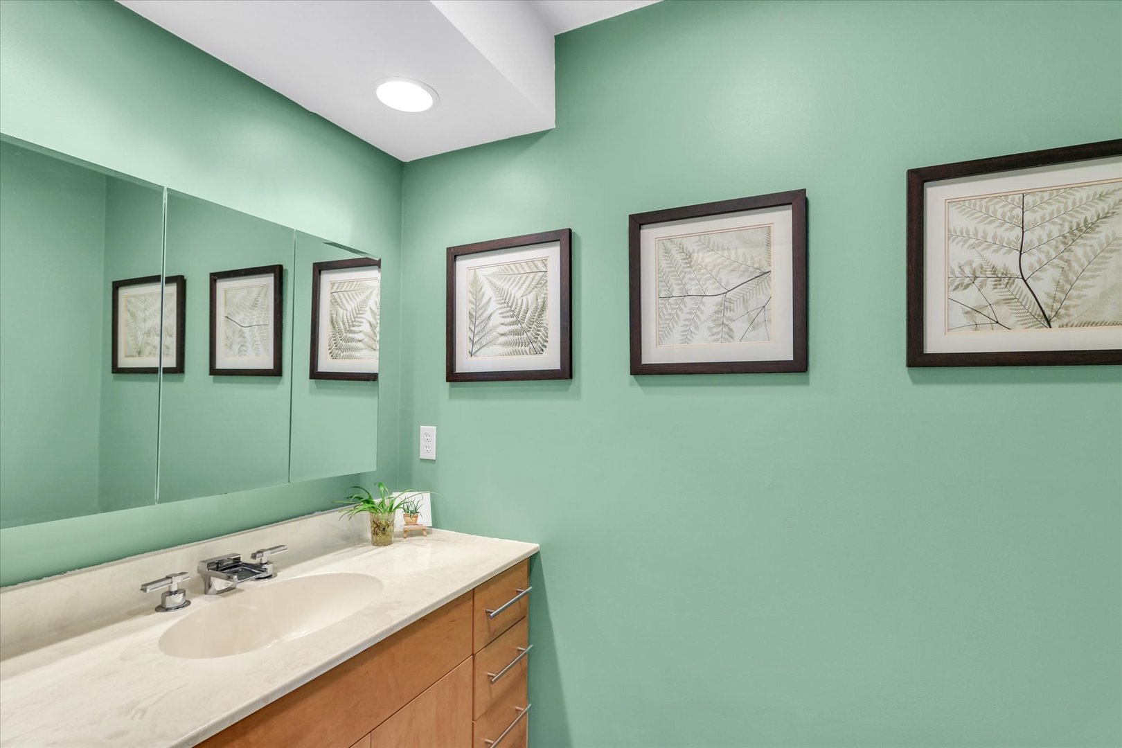 29 Fields East Champaign, IL 61822 - Photo 22 of 46 a bathroom with a sink and a mirror
