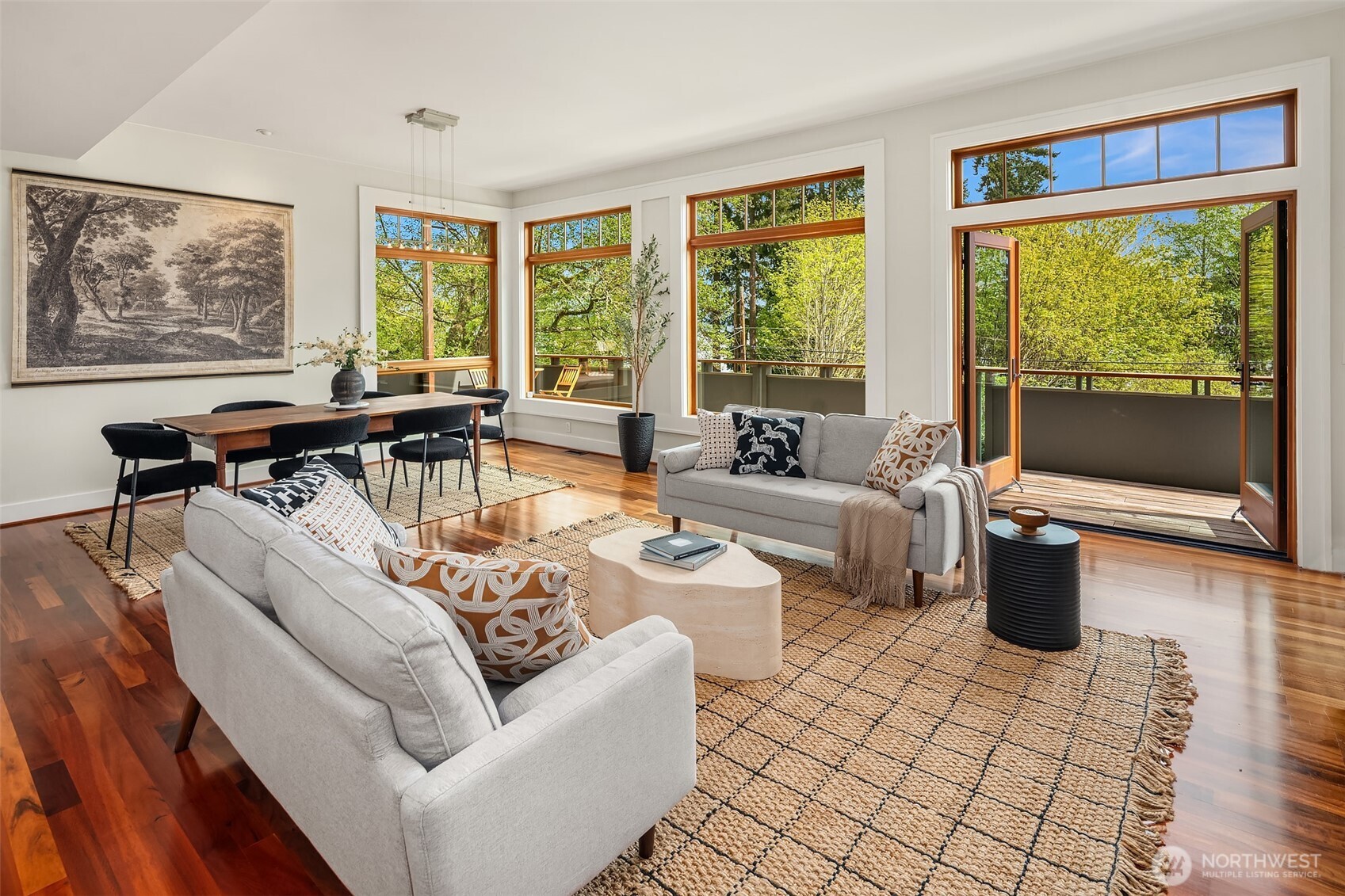 8302 Southwest Dilworth Road Vashon, WA 98070 - Photo 5 of 40 a living room with furniture and large windows