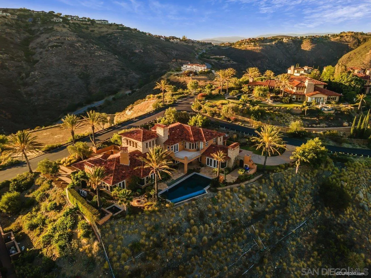 17847 Punta Del Sur Rancho Santa Fe, CA 92067 - Photo 14 of 14 an aerial view of residential house with parking space