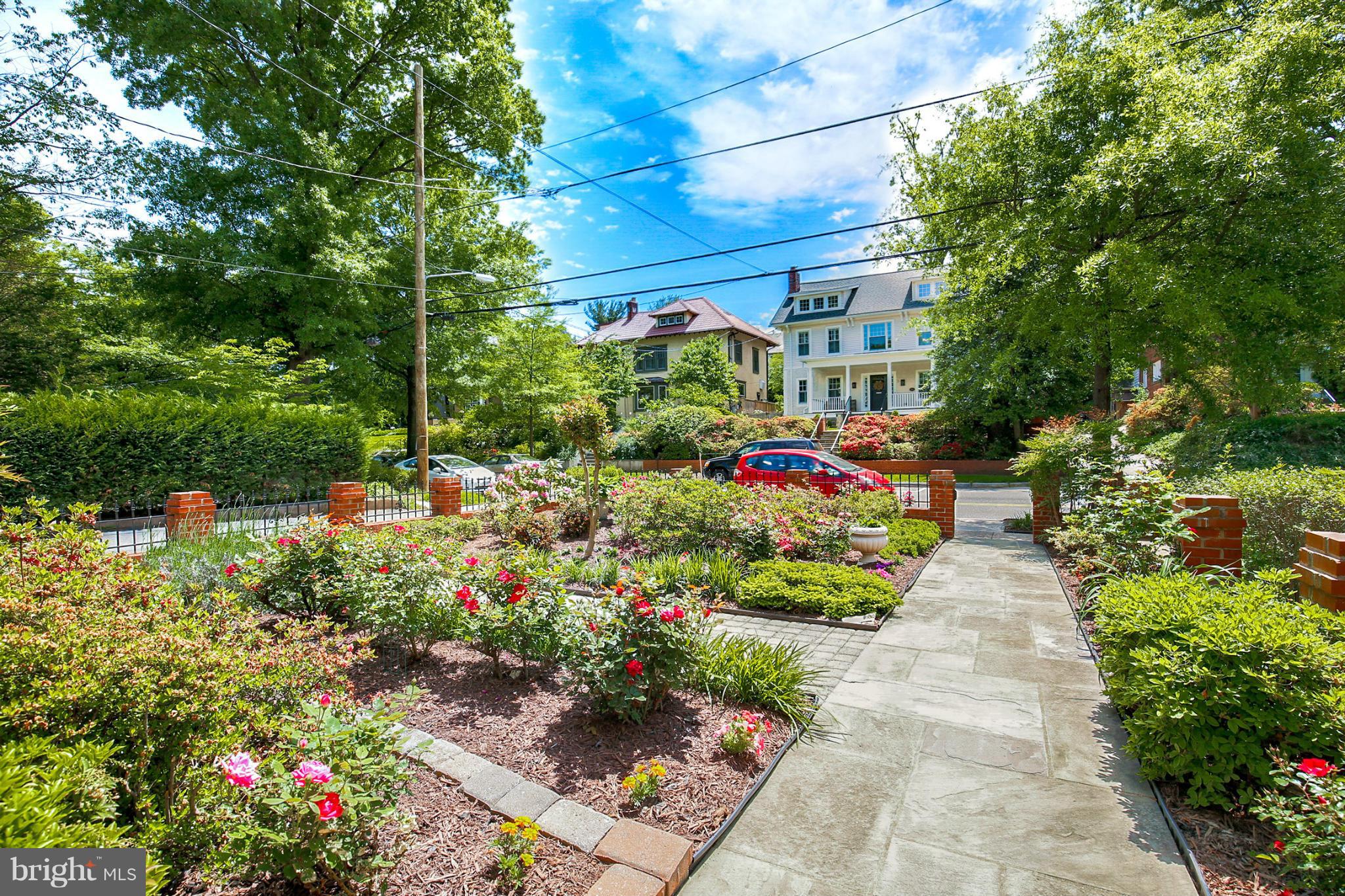 3835 Military Road Northwest Washington, DC 20015 - Photo 3 of 28 a view of a pathway covered with flower plants