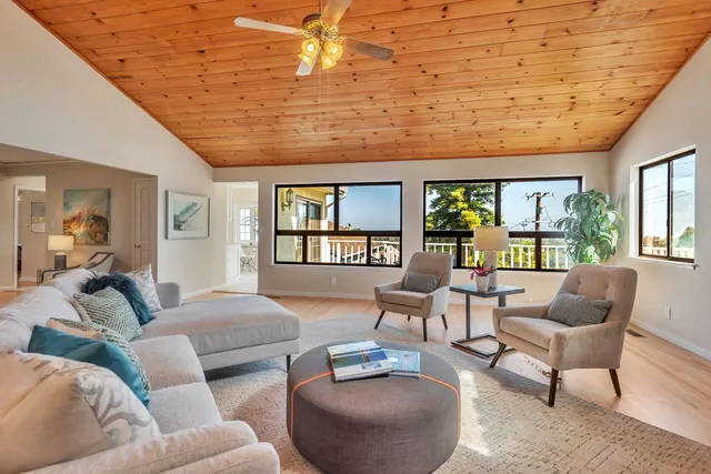 a bedroom with a bed and a cabinets