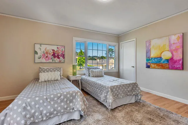 an aerial view of multiple house