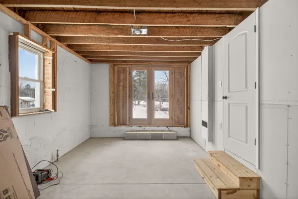 a view of an entryway with a window