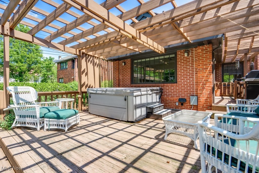 2500 Eaton Road Cleveland, OH 44118 - Photo 8 of 50 View of deck, a pergola, and grilling area