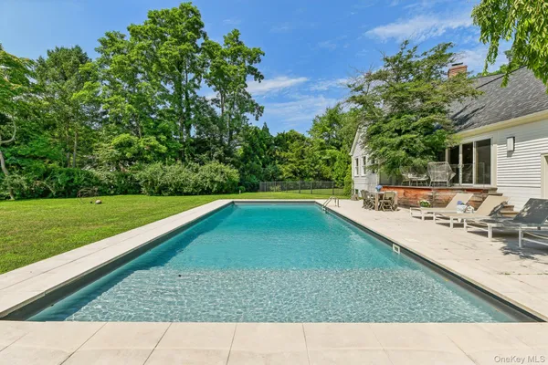 a view of a backyard with a garden