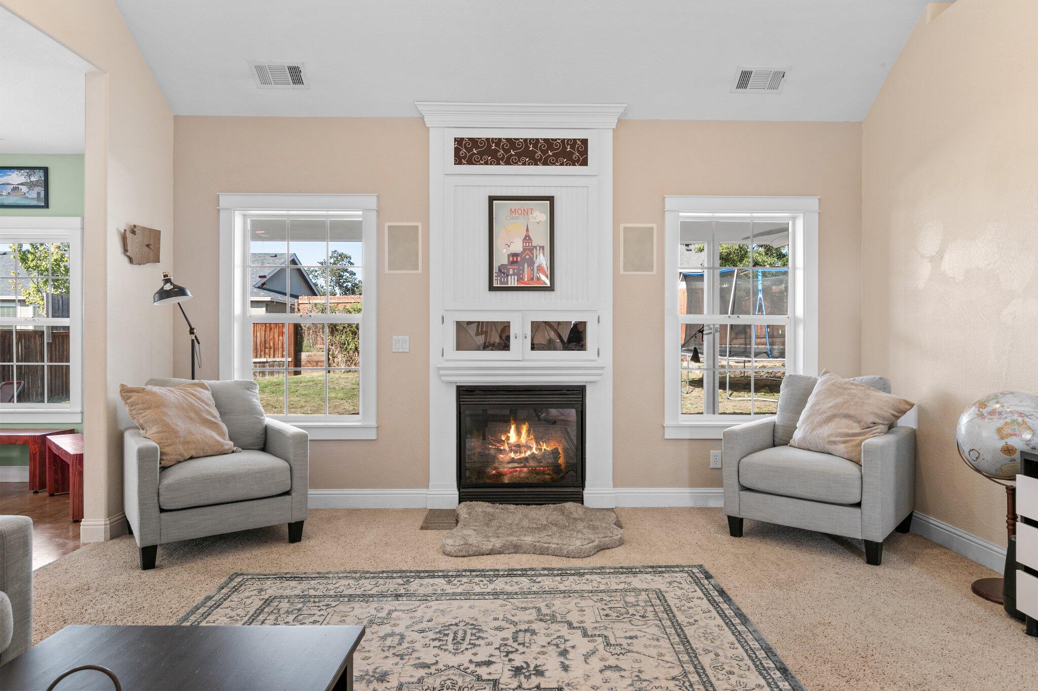 1965 Rabun Way Central Point, OR 97502 - Photo 12 of 47 a living room with furniture and a fireplace