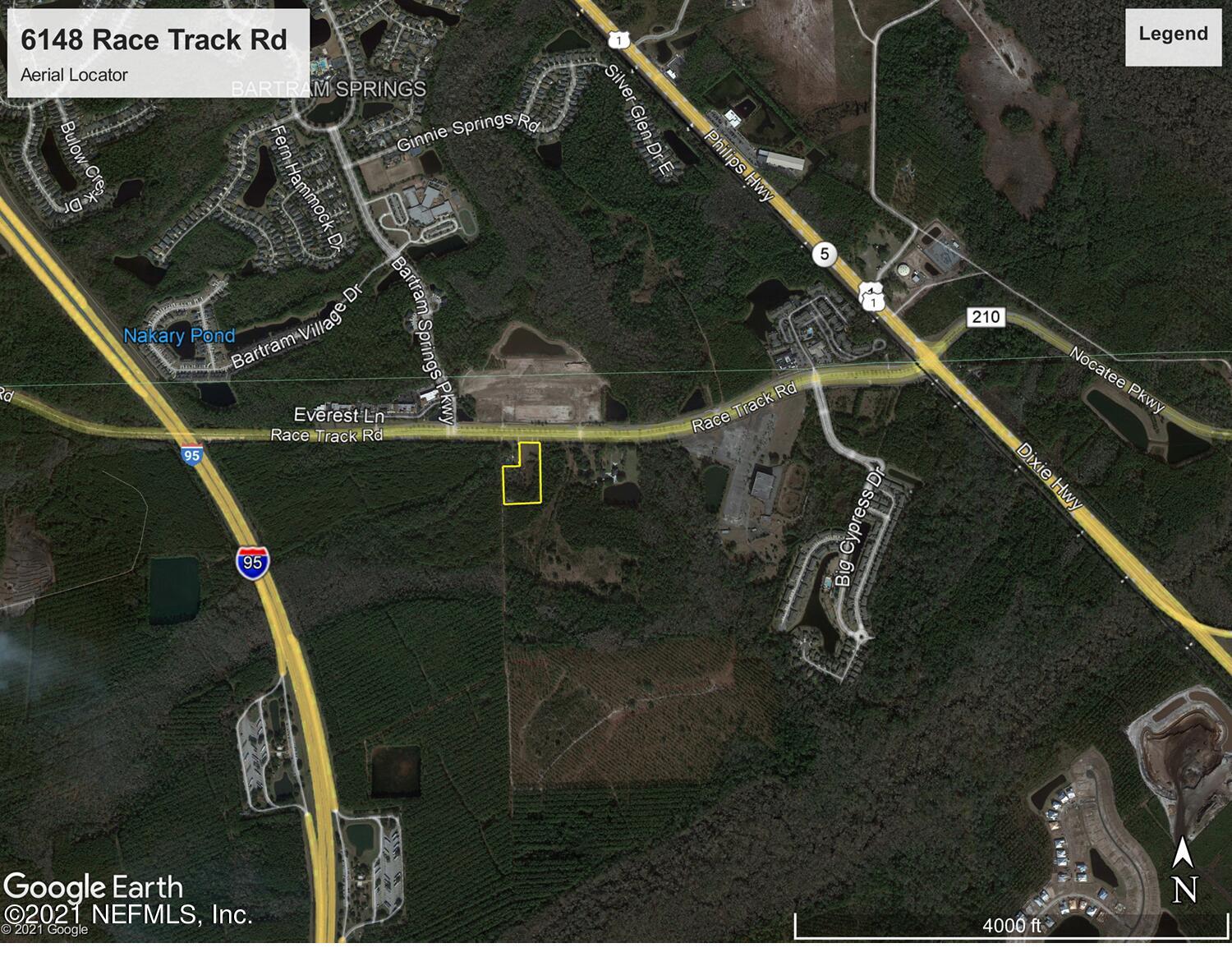 6148 Race Track Road St. Johns, FL 32259 - Photo 2 of 2 6148 Race Track Rd- Aerial Locator