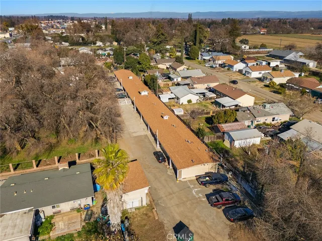 an aerial view of multiple house