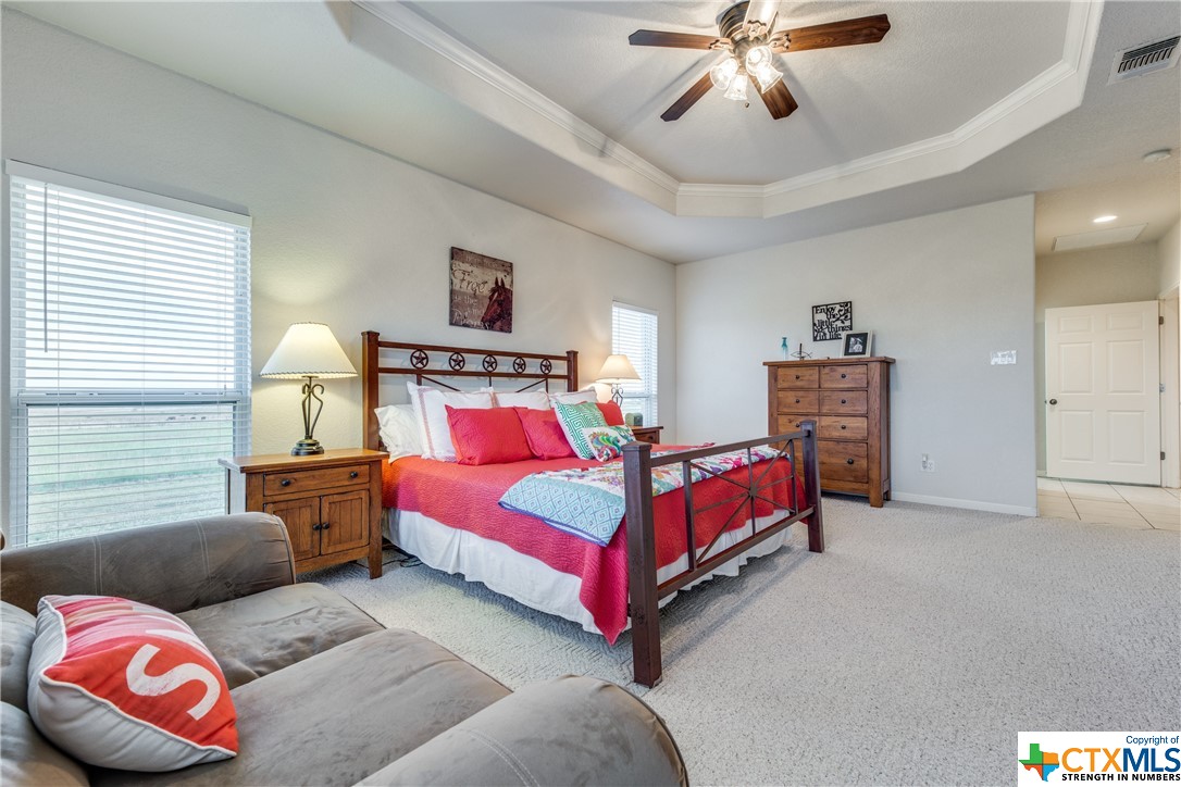 8177 Boenig Road Seguin, TX 78155 - Photo 10 of 21 a bedroom with a bed and lamp