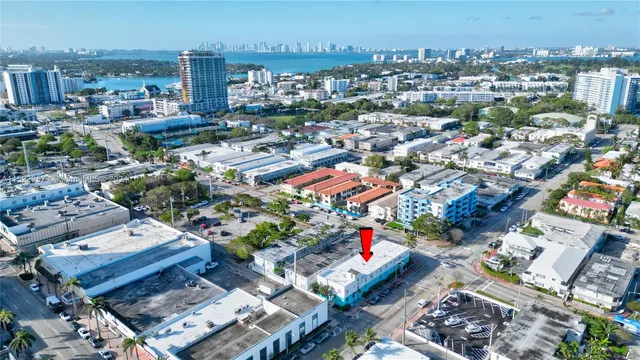 a view of building with seating space