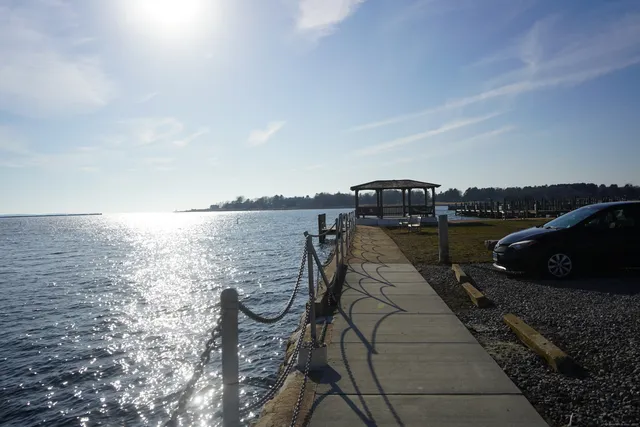 a view of path along with retail shop and buildings