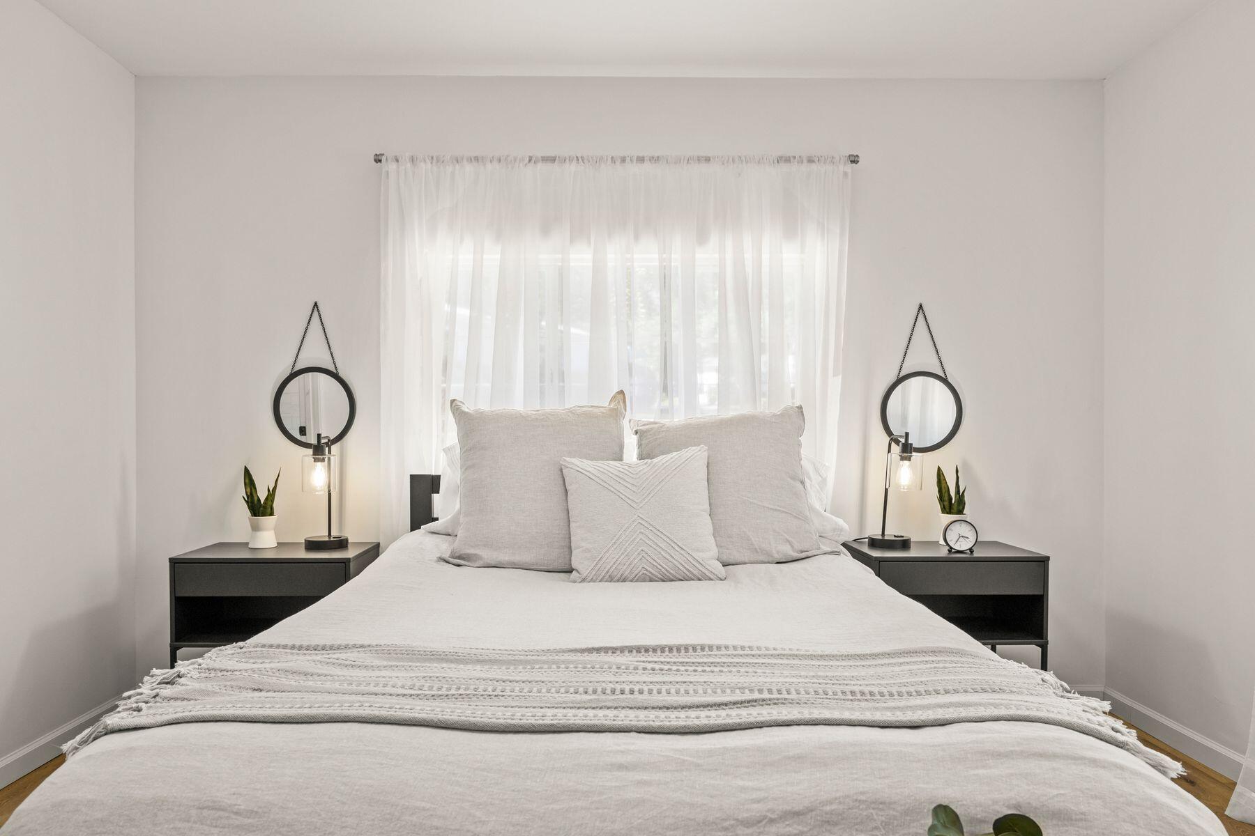 375 North Poli Avenue Ojai, CA 93023 - Photo 9 of 24 a bedroom with bed and a window