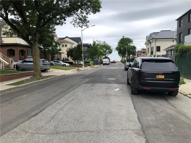 a car parked on the side of a street