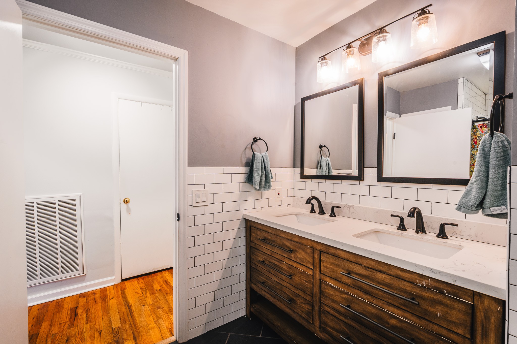3953 Dry Fork Road Whites Creek, TN 37189 - Photo 20 of 68 a bathroom with a double vanity sink mirror and