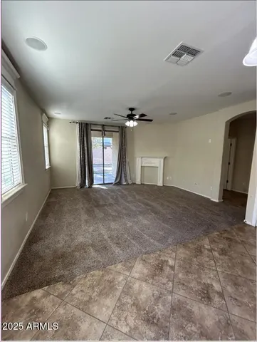 a view of a livingroom with a chandelier