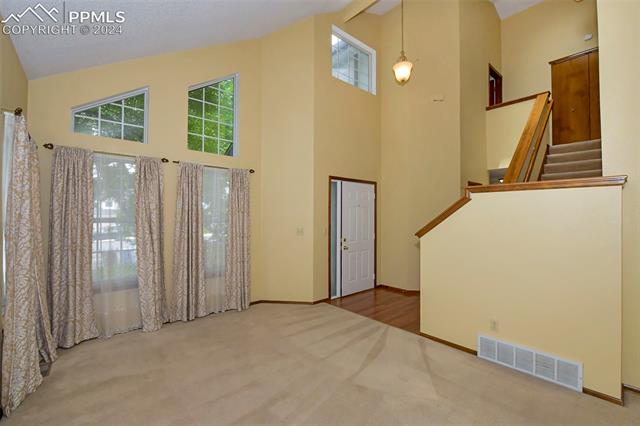 Living Room With Vaulted Ceiling