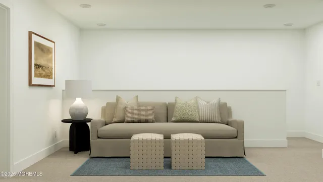 a living room with furniture and a couch