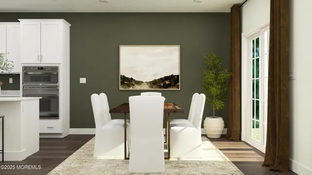 a view of living room with furniture and a window