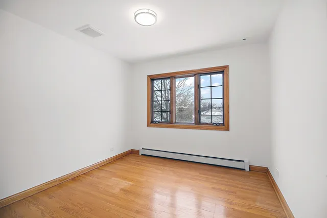 an empty room with a window