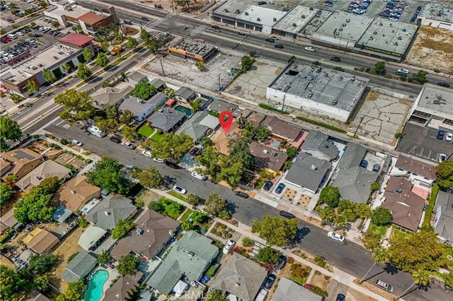 an aerial view of a city