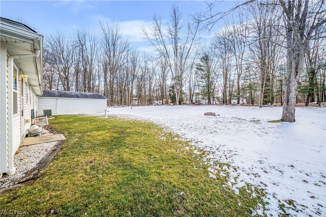 6882 Pymatuning Lake Road Andover, OH 44003 - Photo 4 of 25 View of snowy yard