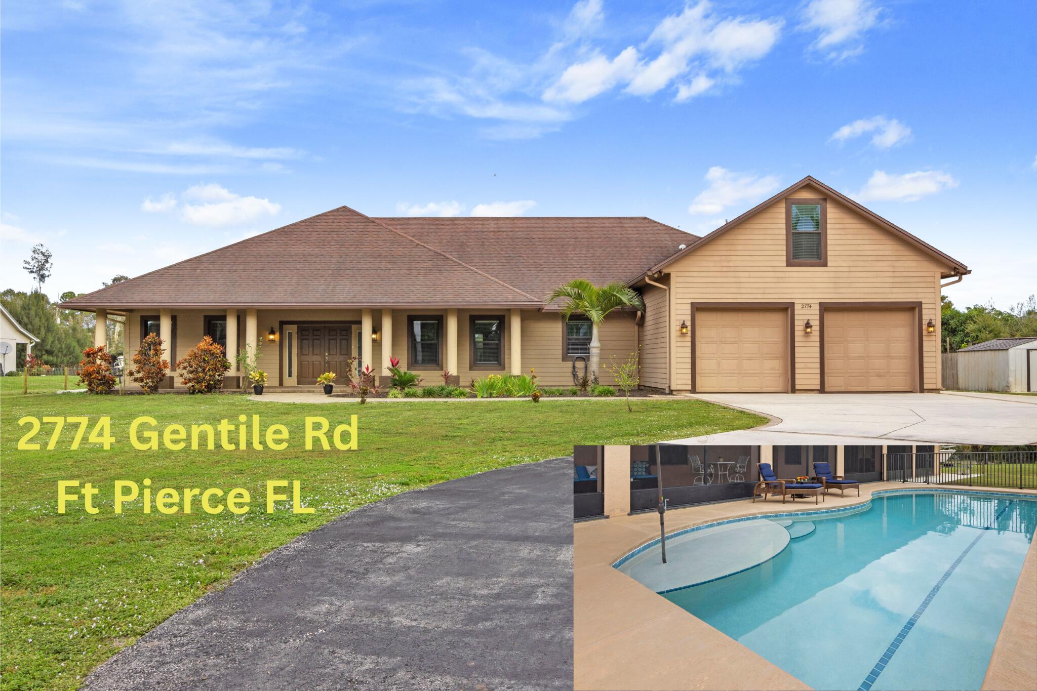 2774 Gentile Road Fort Pierce, FL 34945 - Photo 70 of 70 a view of a house with a yard