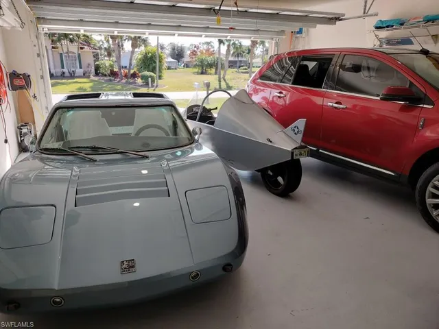an aerial view of a swimming pool