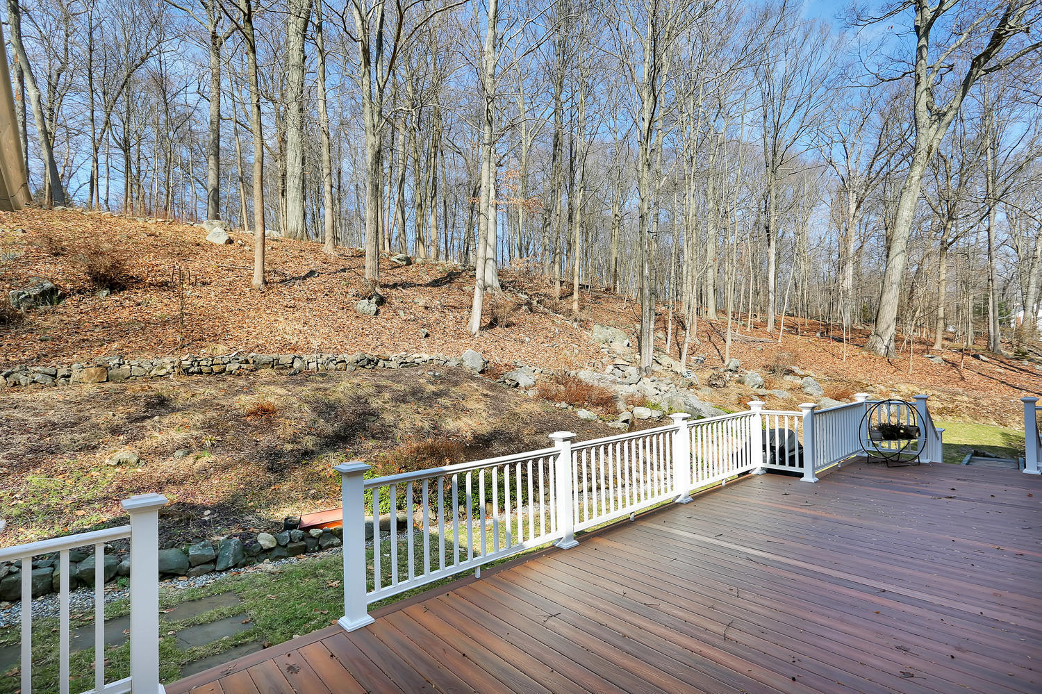 62 Salem Road New Canaan, CT 06840 - Photo 14 of 17 a view of a yard with wooden fence