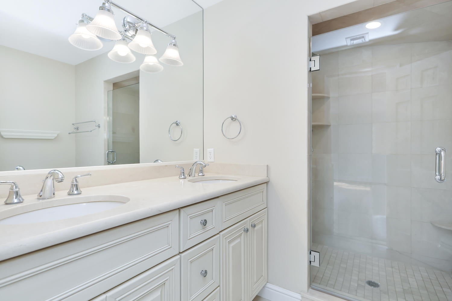 62 Salem Road New Canaan, CT 06840 - Photo 10 of 17 a bathroom with a sink and a mirror